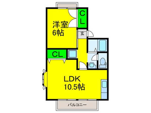 サンライズ加茂弐番館の物件間取画像